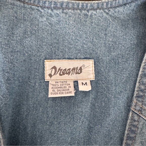 Vintage Western Denim Vest 100% Cotton Festival Wear Excellent Condition Size M - Picture 2 of 8